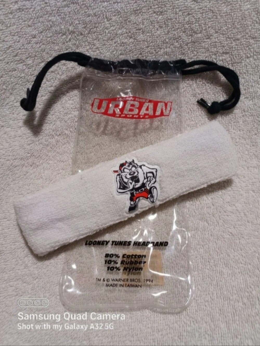 Vintage Looney tunes Tasmanian Devil Urban sports headband